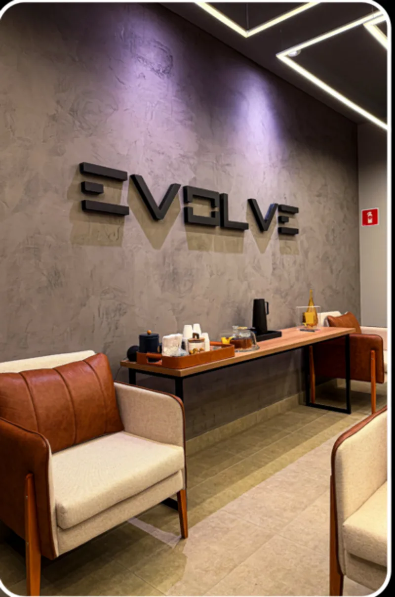Recepção com a placa Evolve