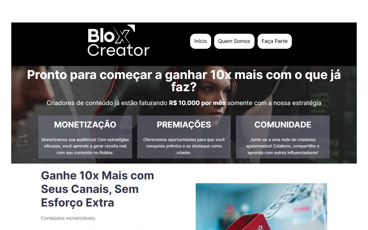 Site do Blox Creator
